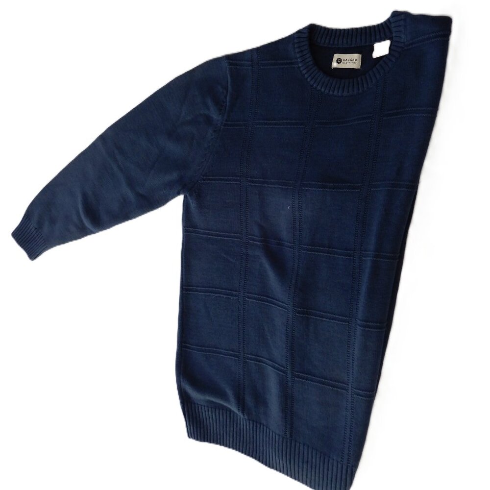 Haggar Mens Crew Neck Long Sleeve Pullover Sweater